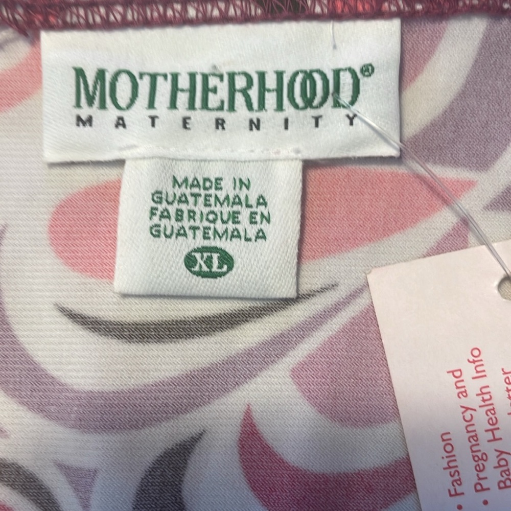 Motherhood Maternity Pink and White Patterned Dress size XL - Picture 7 of 9